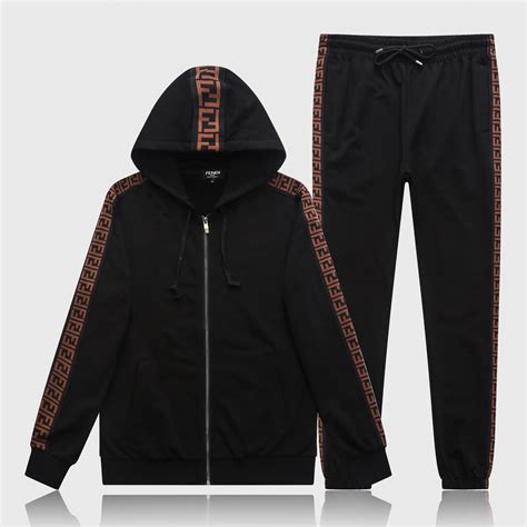 fendi tracksuit black|Fendi tracksuits for men.